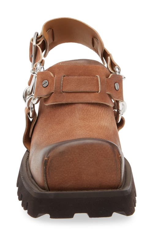 Acne Studios Balius Slingback Shoe In Caramel Brown