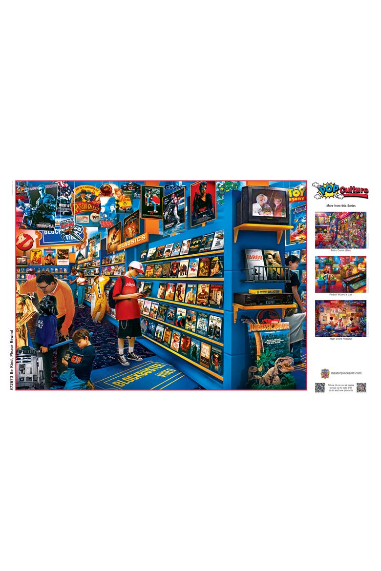 Be Kind, Please Rewind 1000 Piece Puzzle, Alternate, color, Multicolor