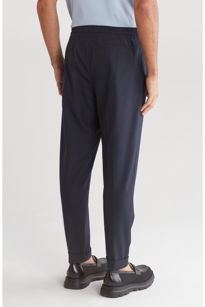 Brighton Pleated Relaxed Taper Pants, Alternate, color, NAVY