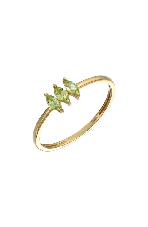 Bony Levy 14K Gold Marquise Peridot Ring in 14K Yellow Gold 