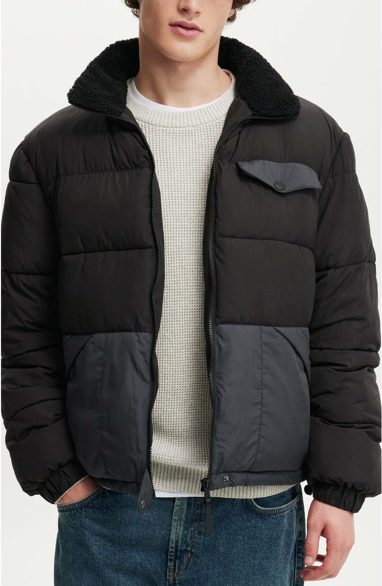 Cotton On Men's Vermont Puffer Jacket, Main, color, 