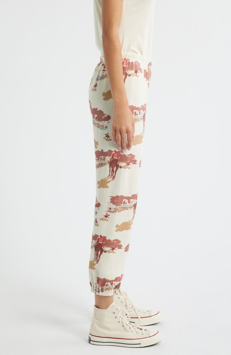 THE GREAT. The Stadium Sweatpants, Alternate, color, Riding Horses Print