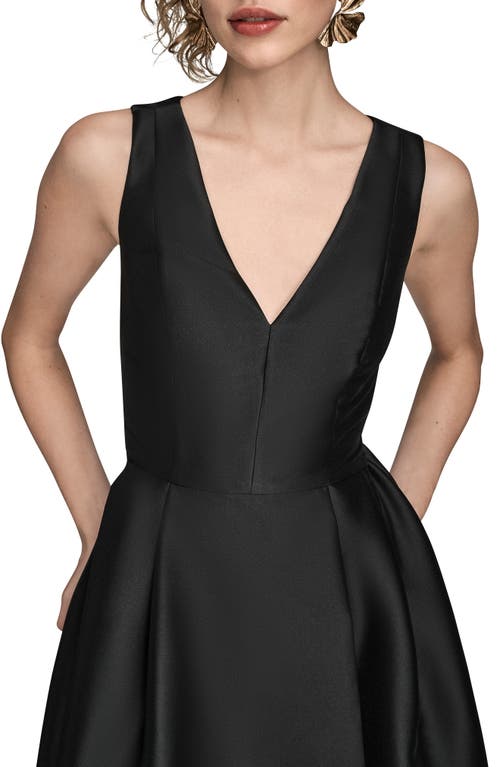 Donna Karan New York High Low Gown In Black