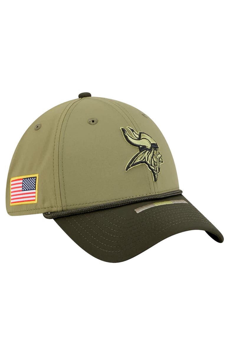 New Era Men's New Era  Green Minnesota Vikings 2025 Salute to Service 39THIRTY Flex Hat, Main, color, 