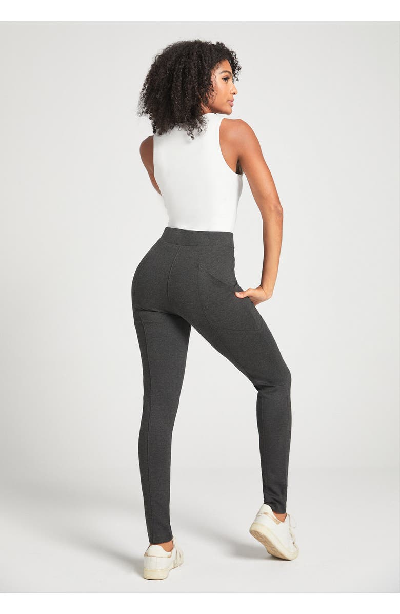 Betabrand Journey DPYP Dress Pant Yoga Pant | Skinny, Alternate, color, Charcoal