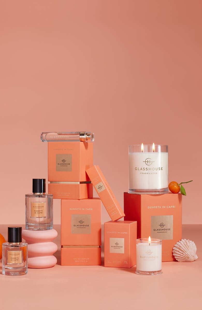 Glasshouse Fragrances Sunsets in Capri Mini Scented Candle, Alternate, color, Sunsets In Capri