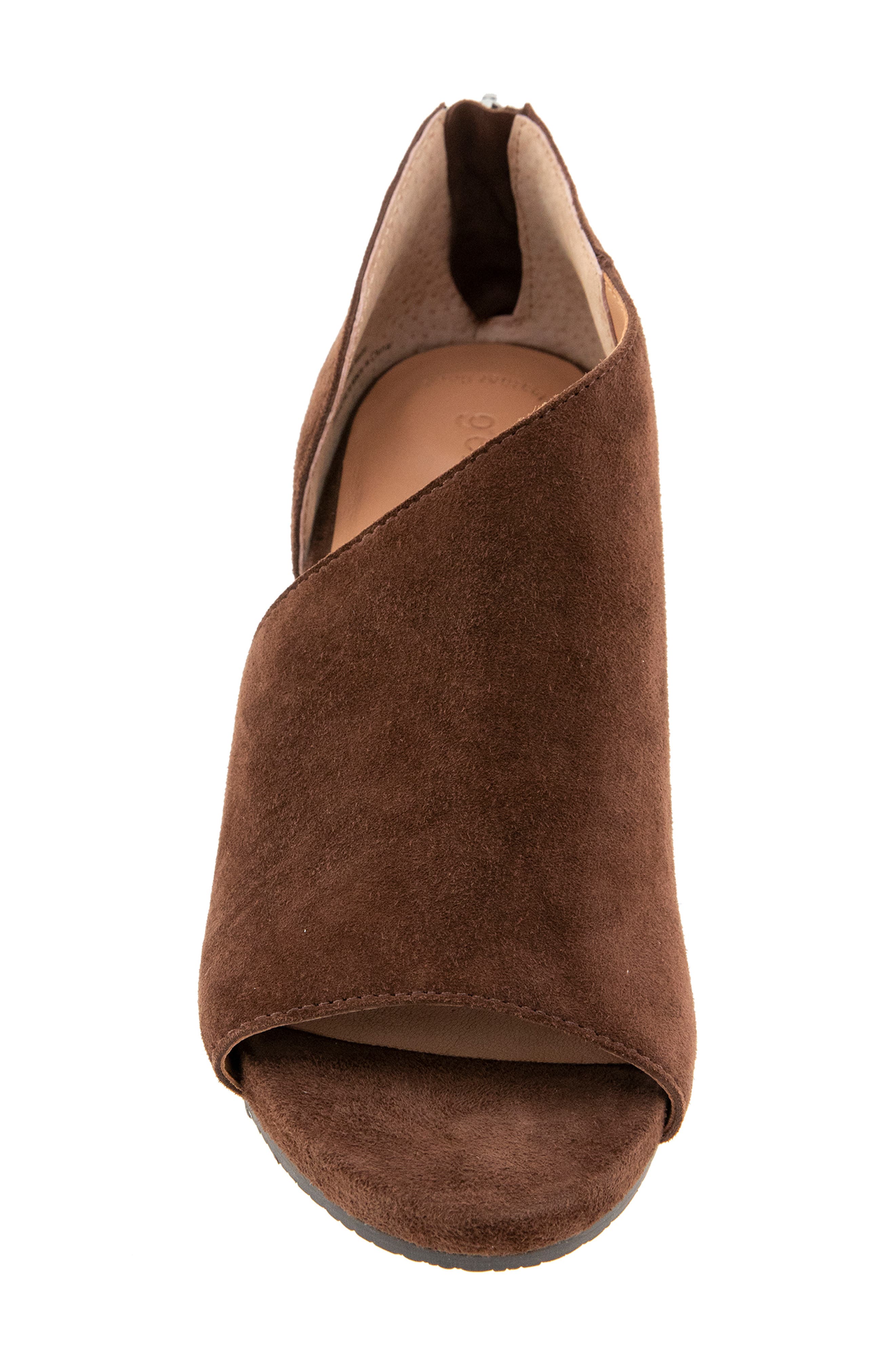 Talerie Perforated Wedge Sandal, Alternate, color, MUSTANG SUEDE
