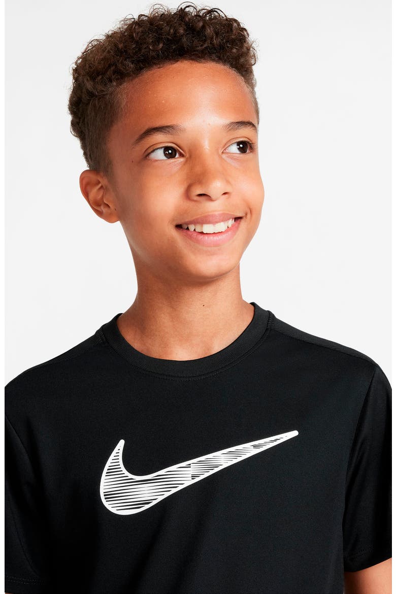 Kids' Dri-FIT Trophy23 Graphic T-Shirt, Alternate, color, BLACK/ BLACK/ WHITE