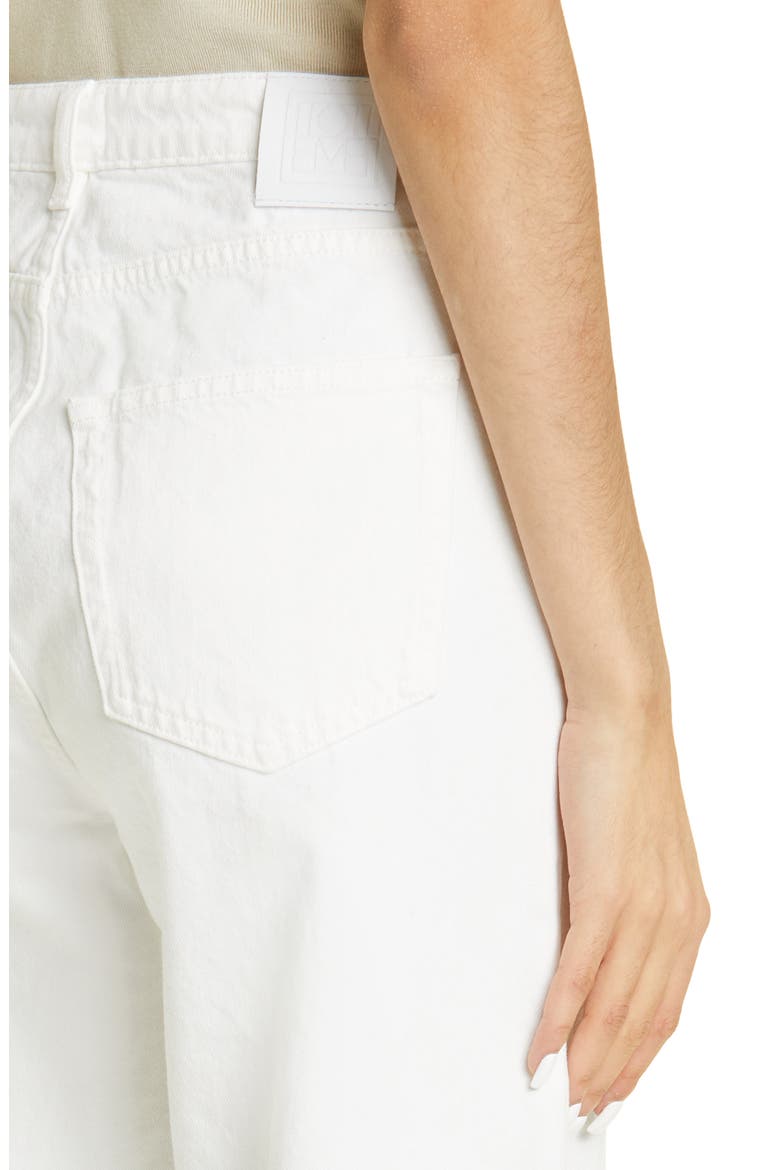 Totême High Waist Barrel Leg Jeans, Alternate, color, OFF-WHITE