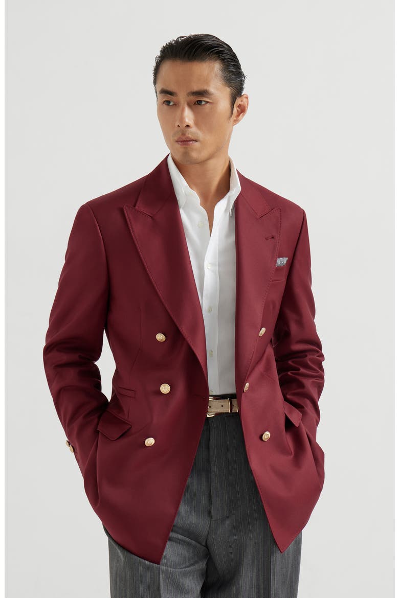 Blazer with metal buttons, Alternate, color, Cherry