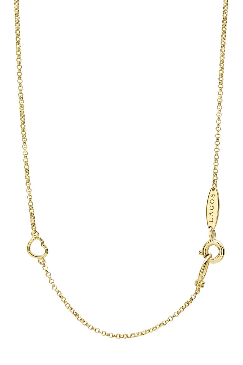 Caviar Gold Graduated Bead Chain Necklace, Alternate, color, GOLD