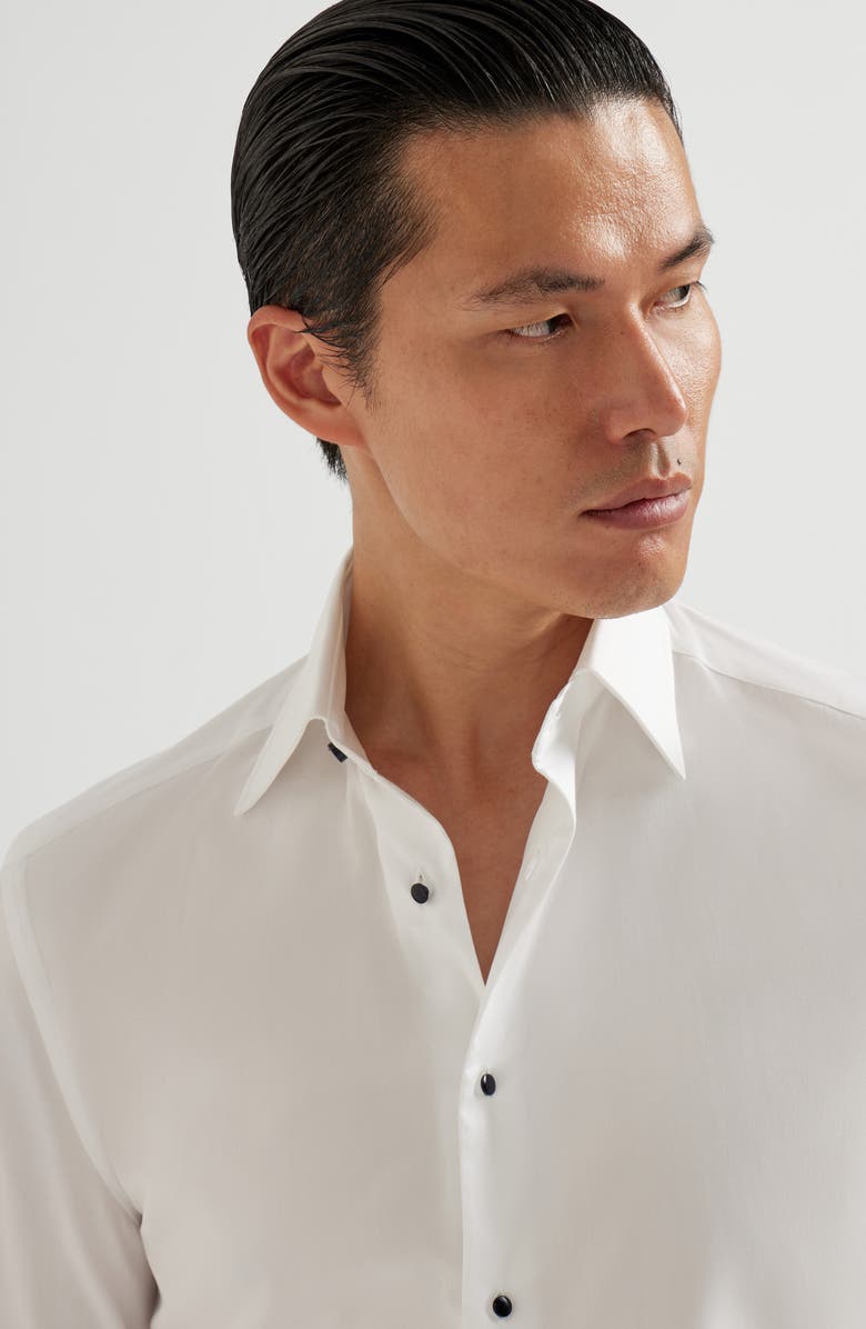 Brunello Cucinelli Tuxedo shirt, Alternate, color, White