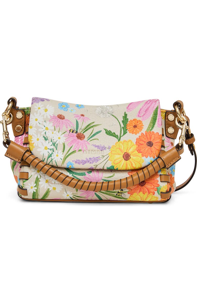 AIMEE Mini Zen Leather Crossbody Bag, Alternate, color, Serenity Flora