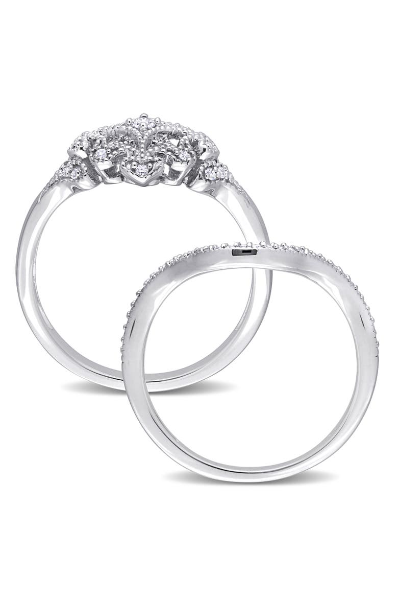 1/5 CTW Diamond Bridal Ring Set, Alternate, color, Sterling Silver