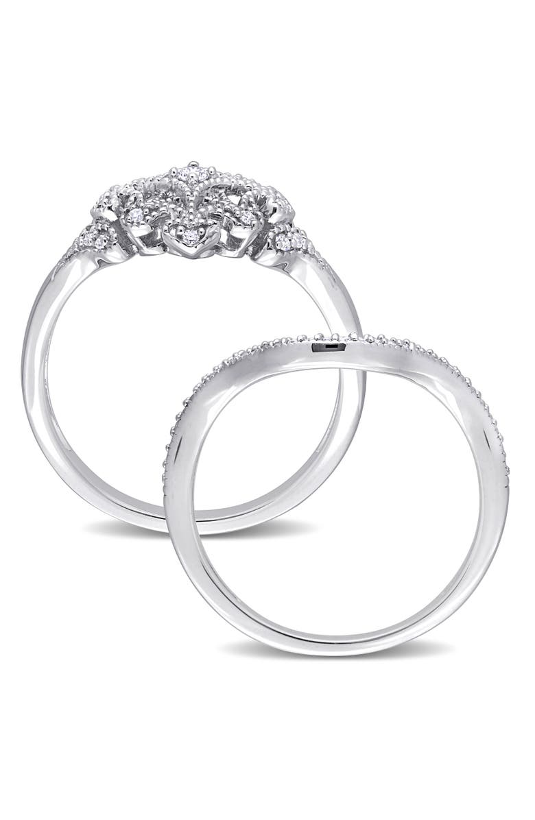 Julianna B. 1/5 CTW Diamond Bridal Ring Set, Alternate, color, Sterling Silver