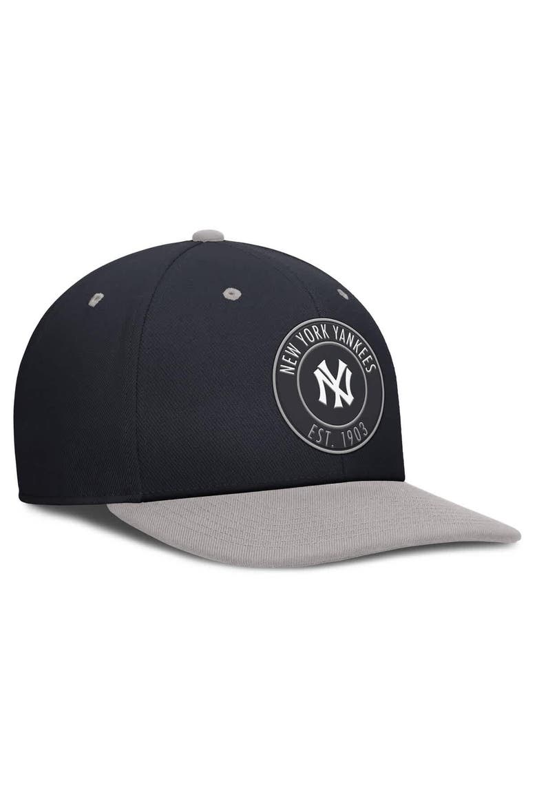 Men's Nike Navy/Gray New York Yankees Cooperstown Collection Pro Dri-FIT Snapback Hat, Alternate, color, Navy