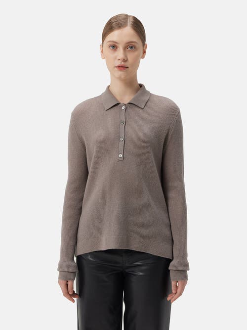 Gobi Mongolian Cashmere Cashmere Polo In Sand