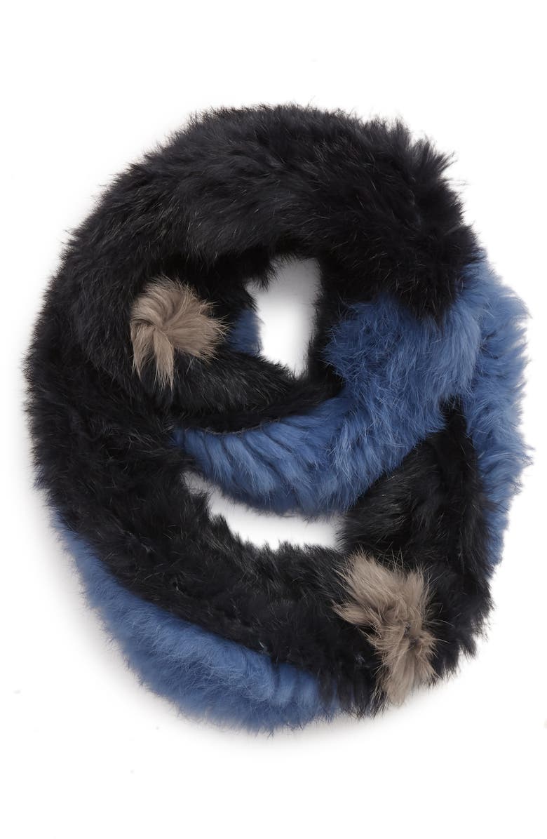 Love Token Genuine Rabbit Fur Infinity Scarf, Alternate, color, 