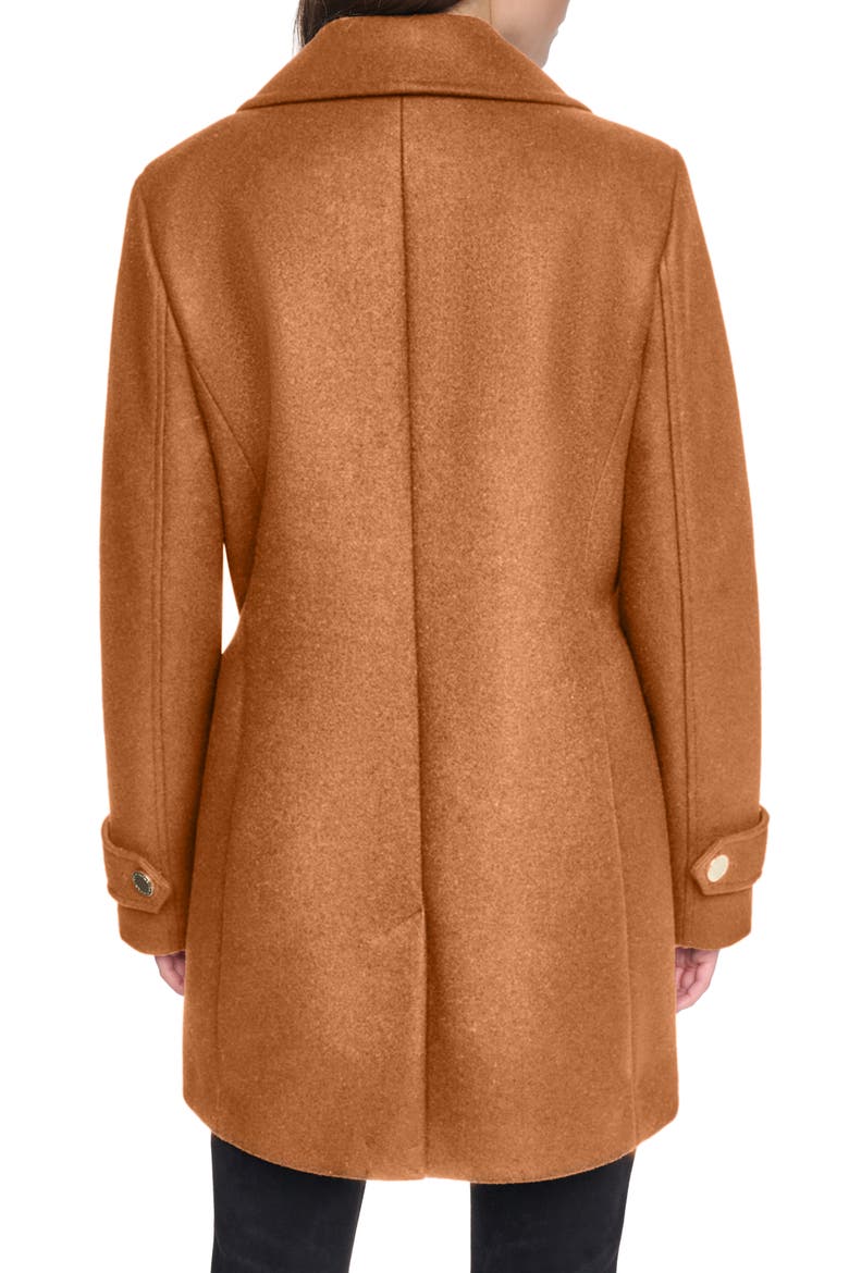 Faux Wool Peacoat, Alternate, color, VICUNA