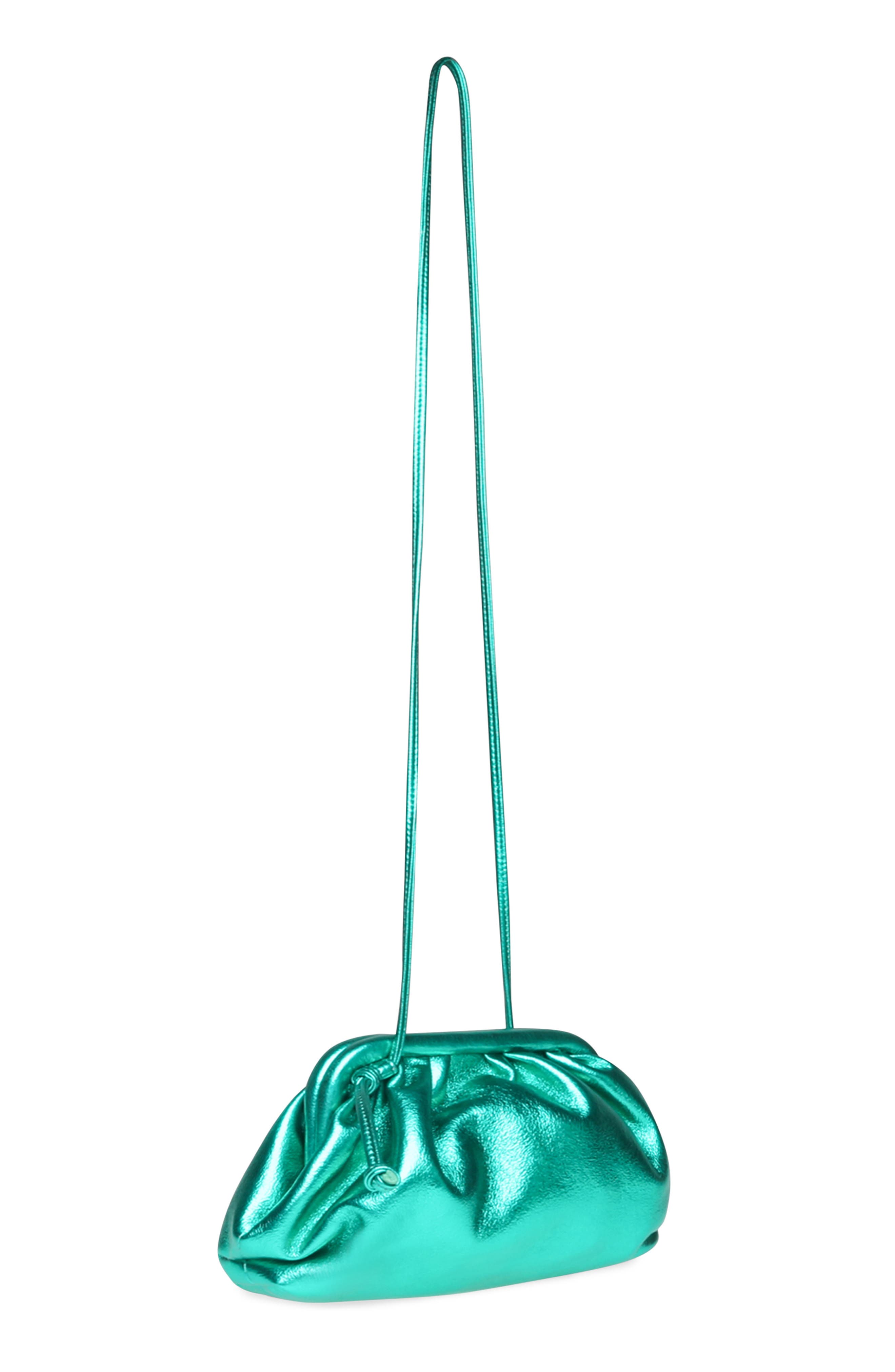 Nikki Faux Leather Crossbody Clutch, Alternate, color, TEAL