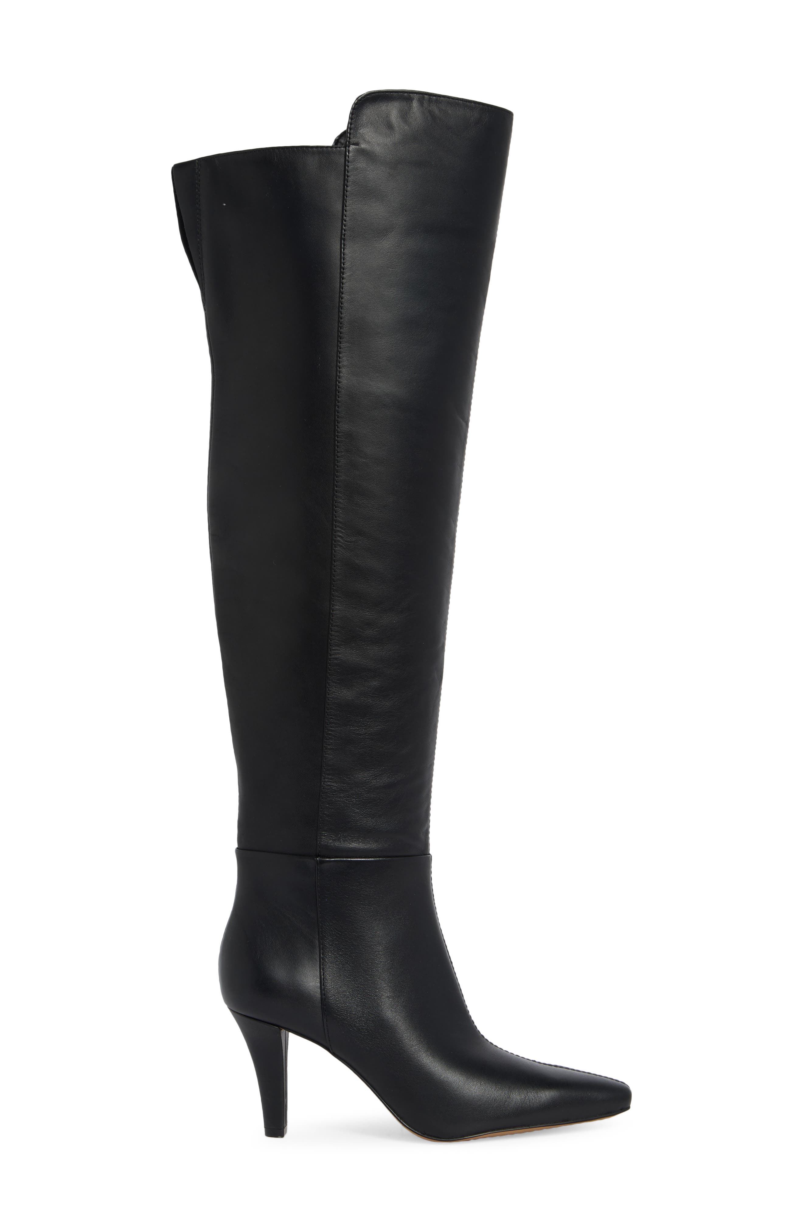 Sabella Leather Over the Knee Boot, Alternate, color, BLACK
