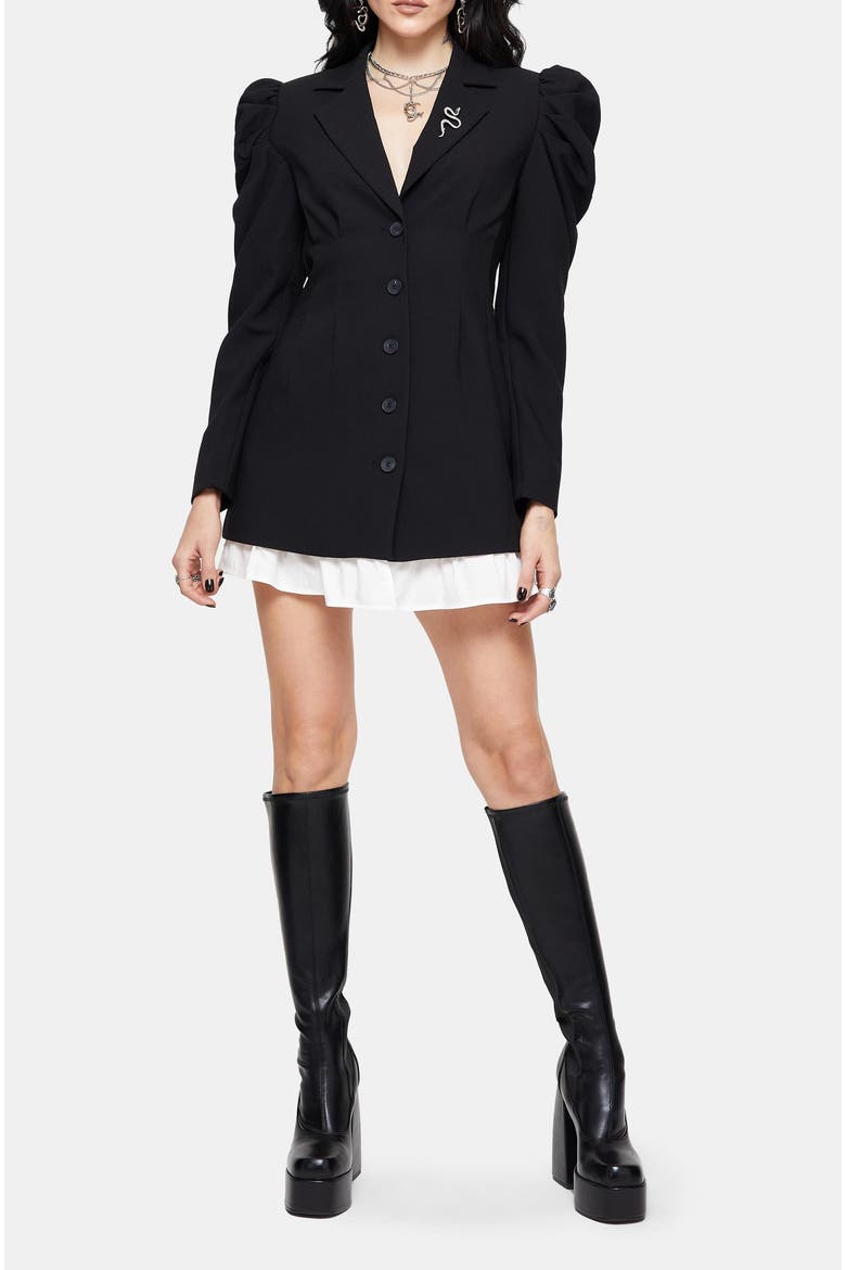 Maura Tailored Blazer Dress, Main, color, Black