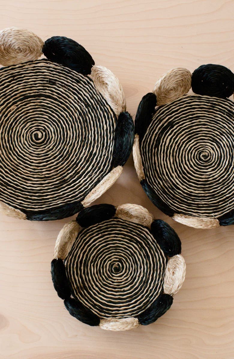 LIKHA Fruit Basket Circles, Set of 3, Alternate, color, Black