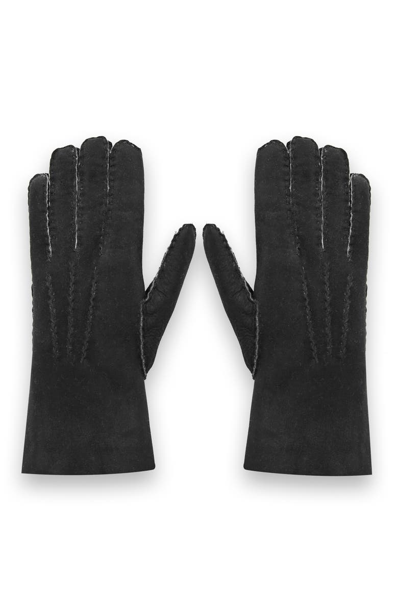 Celtic & Co. Sheepskin Gloves, Alternate, color, Black