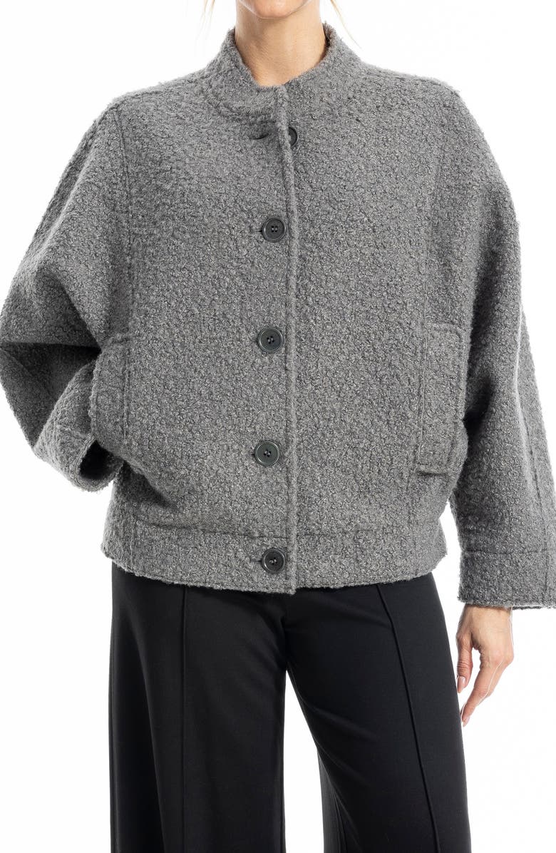 MAX STUDIO High Pile Fleece Jacket, Main, color, Grey