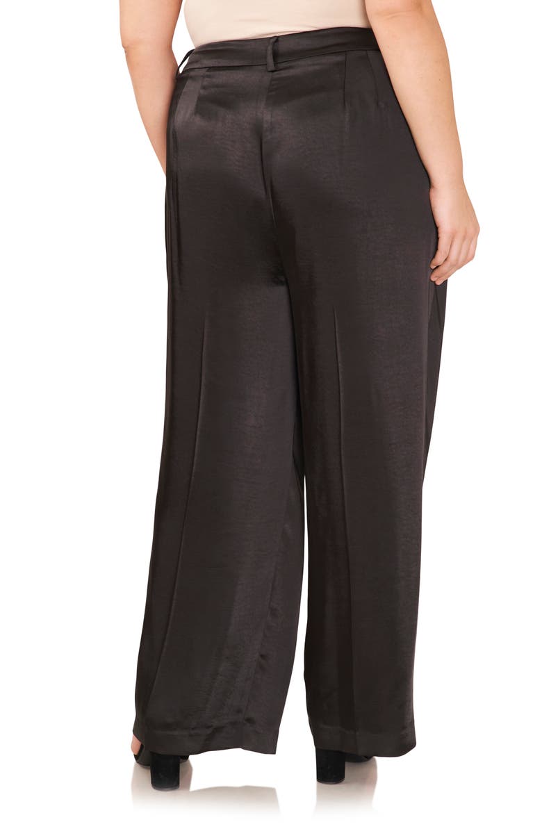 Vince Camuto Pleated Wide Leg Satin Pants, Alternate, color, 