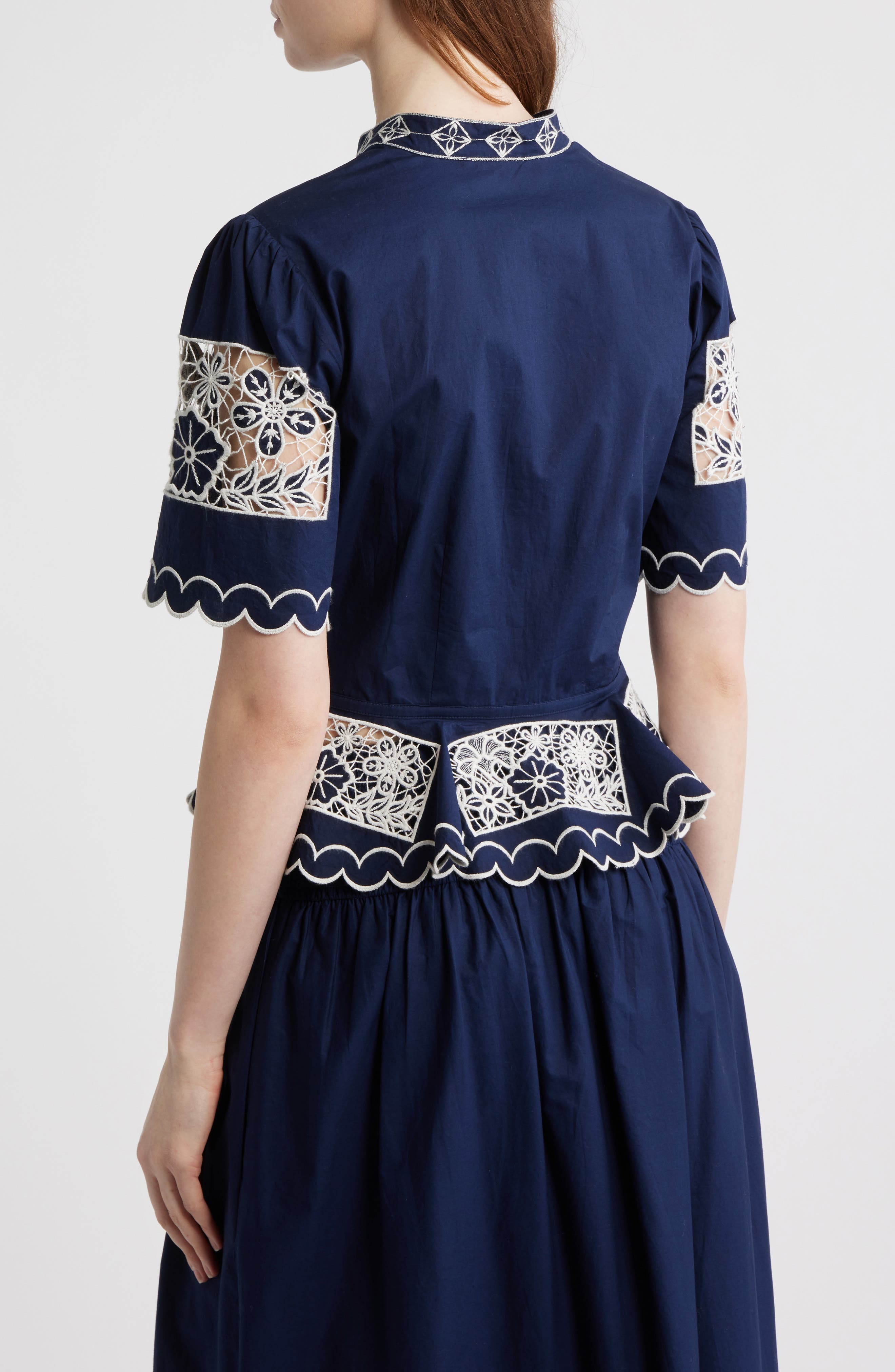 Elizabeth Embroidered Peplum Top - image 2