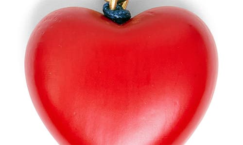 Clare V . Grande Heart Bag Charm In Red