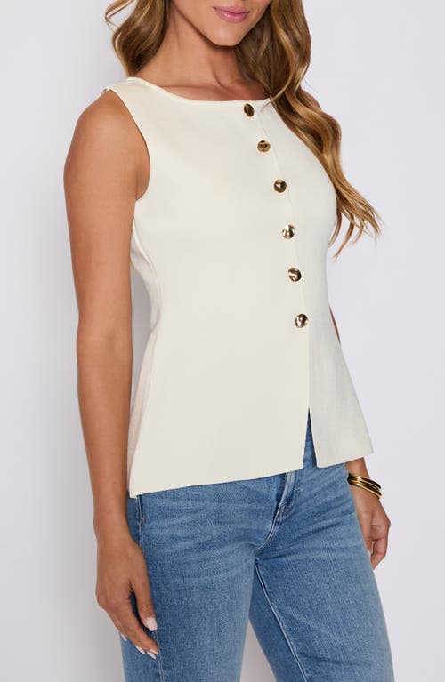 Vici Collection Paris Button-up Sweater Vest In White