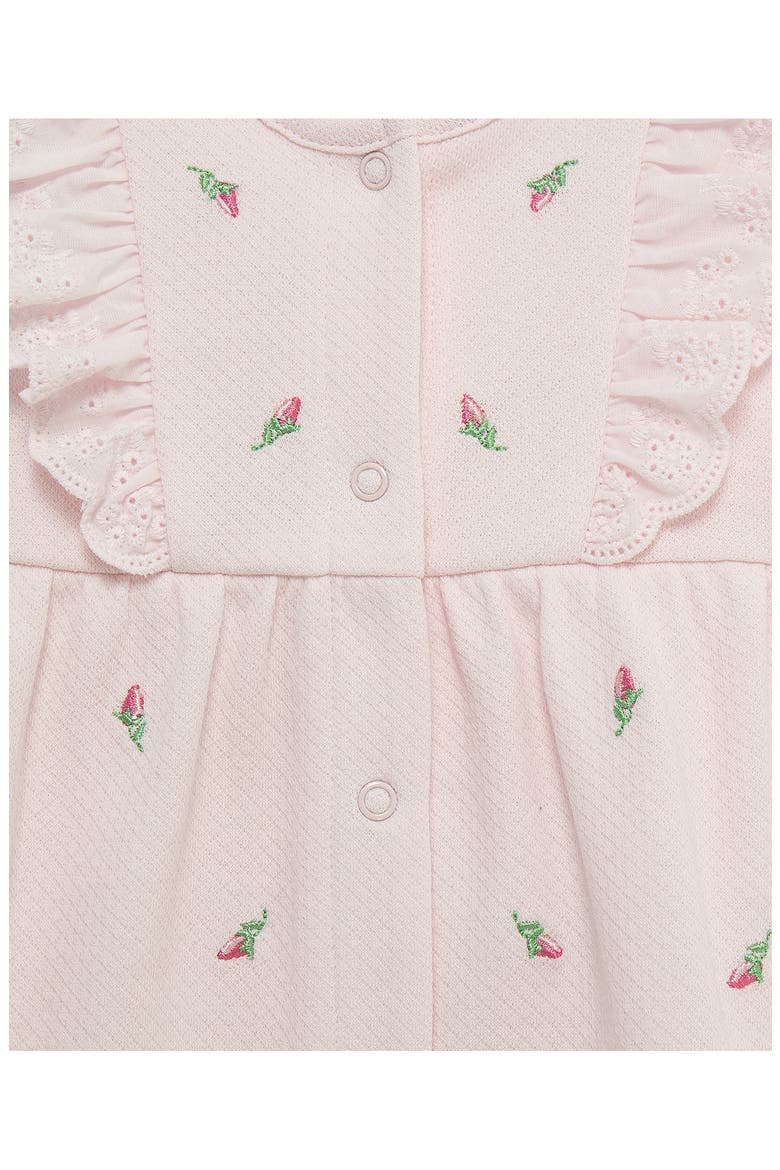 Ruffled Romper with Embroidered Details & Matching Headband Set, Alternate, color, LIGHT PINK