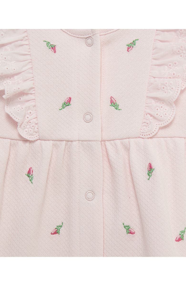 Little Me <p>Rosebud Romper & Headband Set <\/p>, Alternate, color, Light Pink