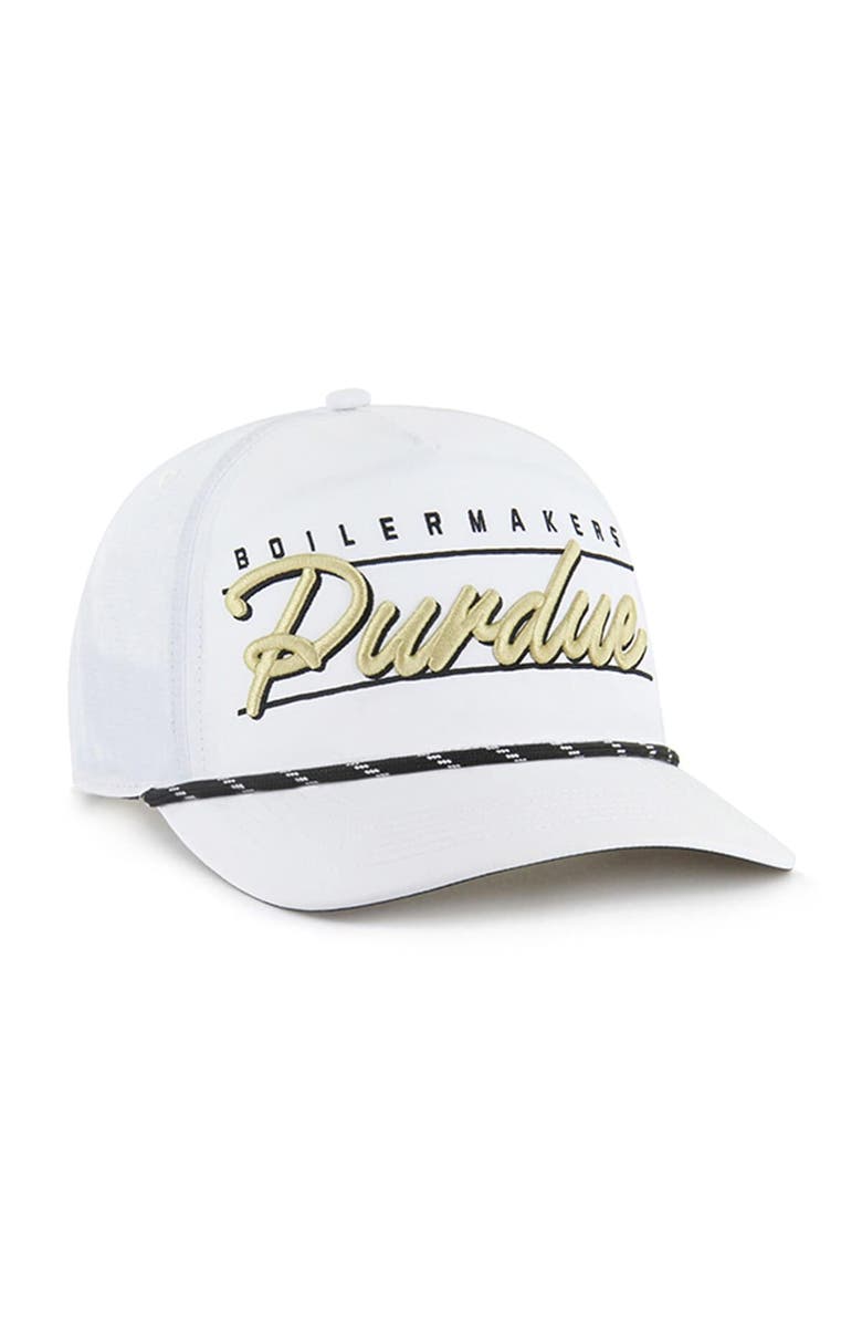 '47 Men's '47 White Purdue Boilermakers Condor Hitch brrr° Adjustable Hat, Alternate, color,