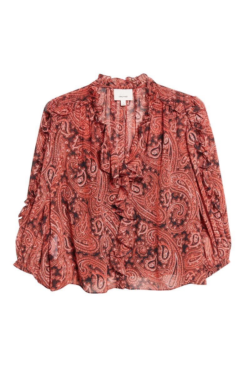 Hendrix Paisley Zada Top, Alternate, color, OBSIDIAN/ JASPER PINK