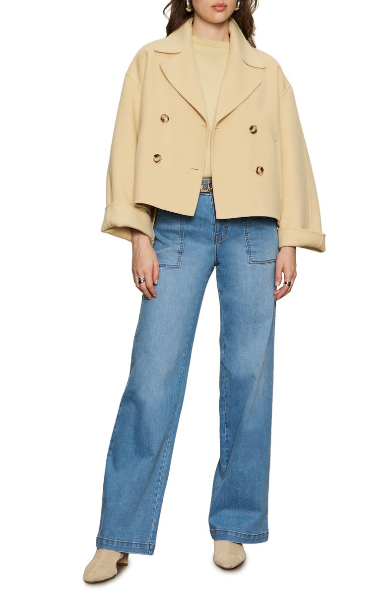 Sanctuary Karlie Wool Blend Jacket, Alternate, color, Buttercream White