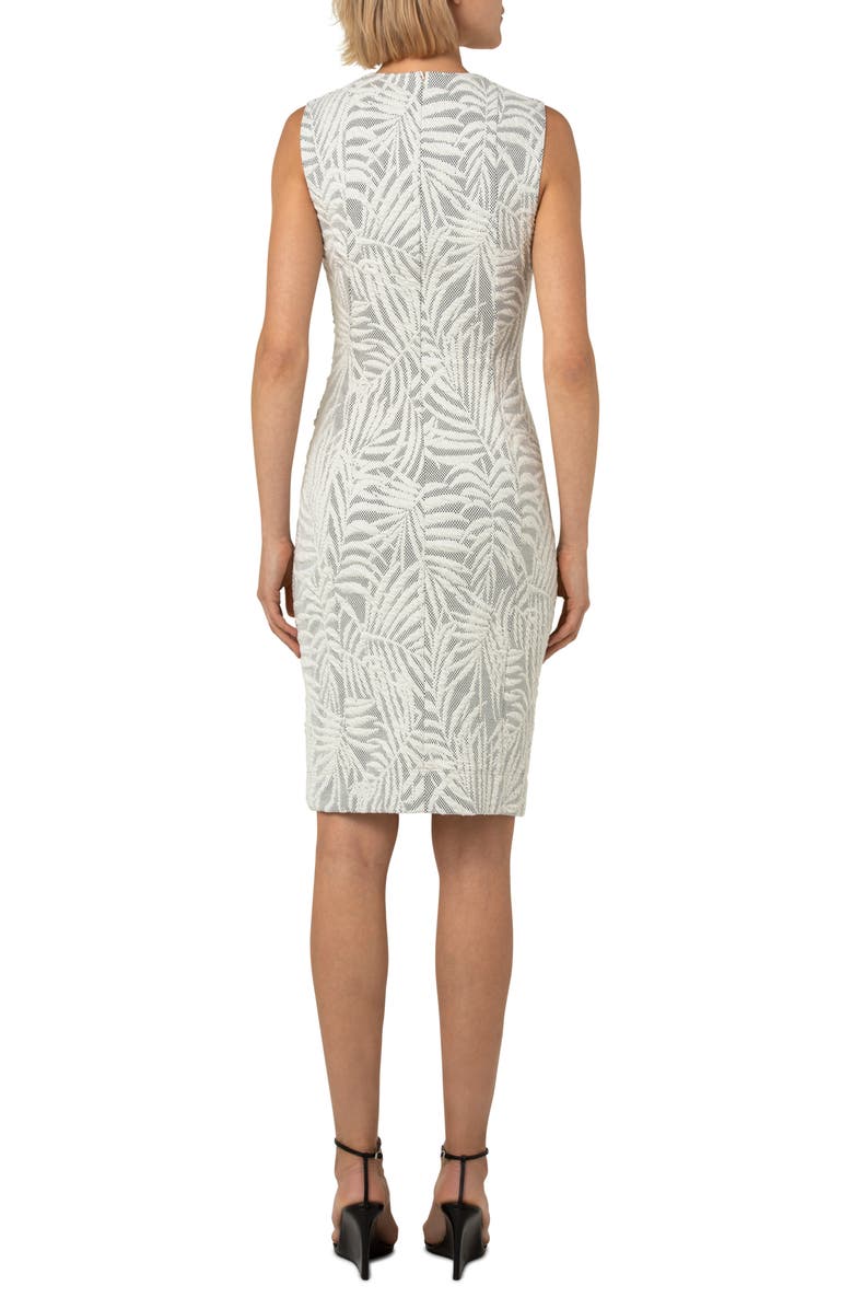 Akris punto Palm Jacquard Knit Sheath Dress, Alternate, color, 