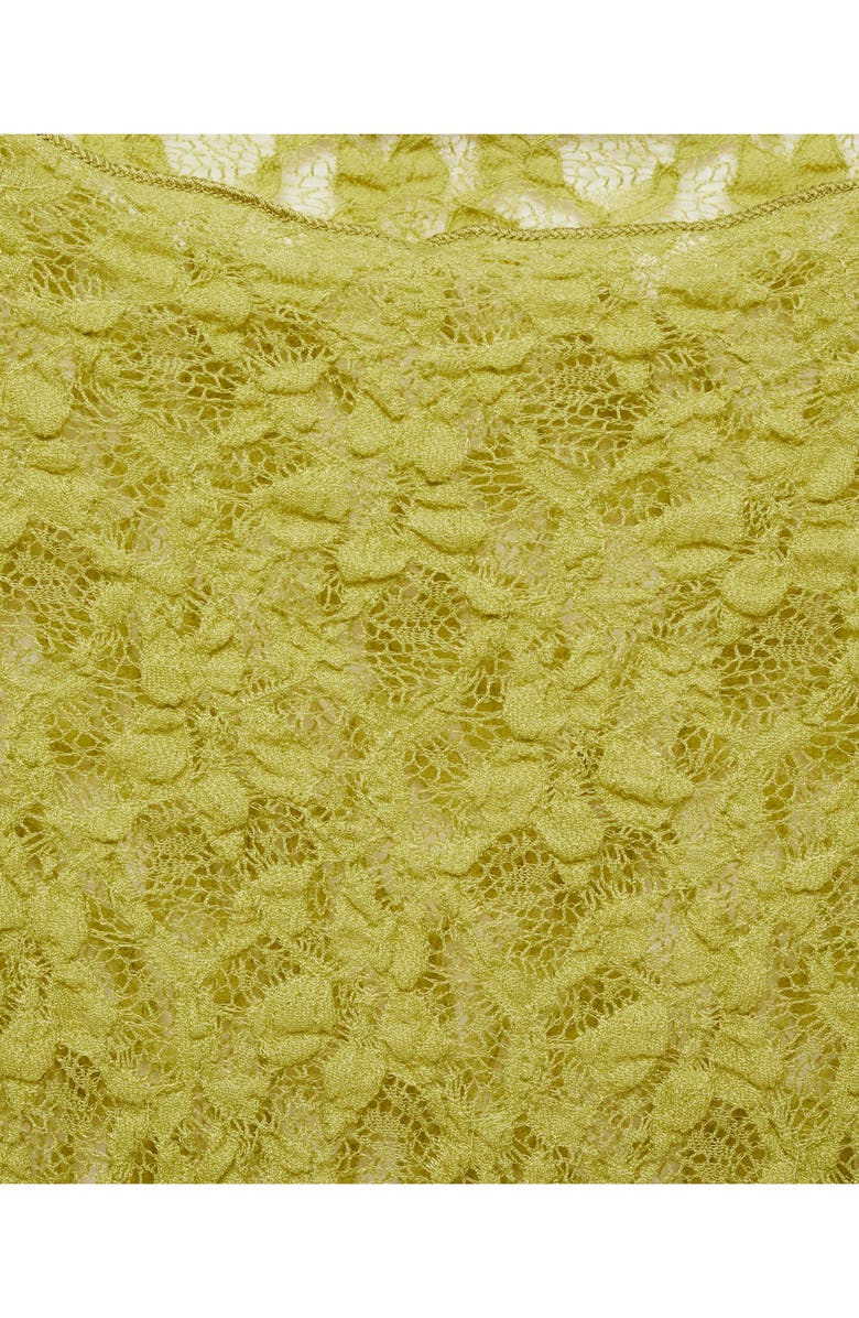 MANGO Sheer Lace Boat Neck Long Sleeve Top, Alternate, color, 