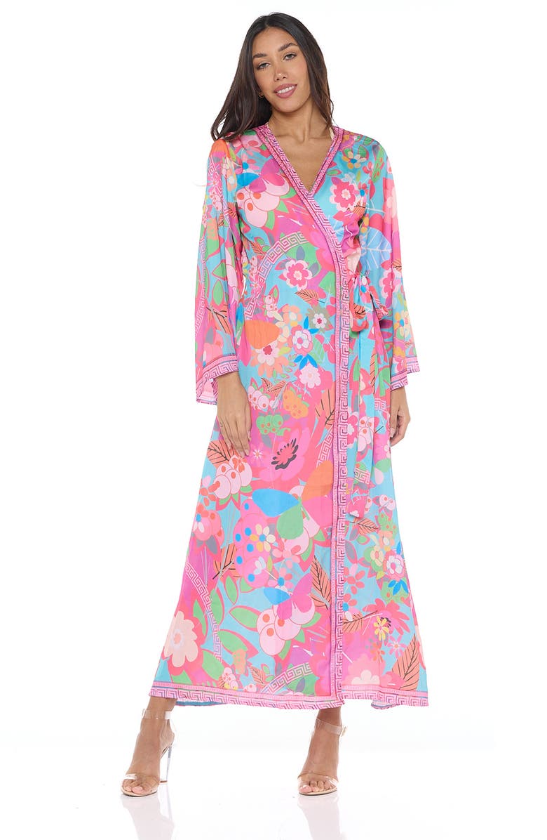 RANEES Front Tie Cover-Up Wrap, Alternate, color, Pink