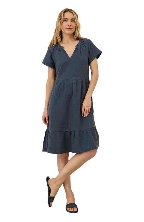 Organic Cotton Coastal Double Gauze Breezy Dress