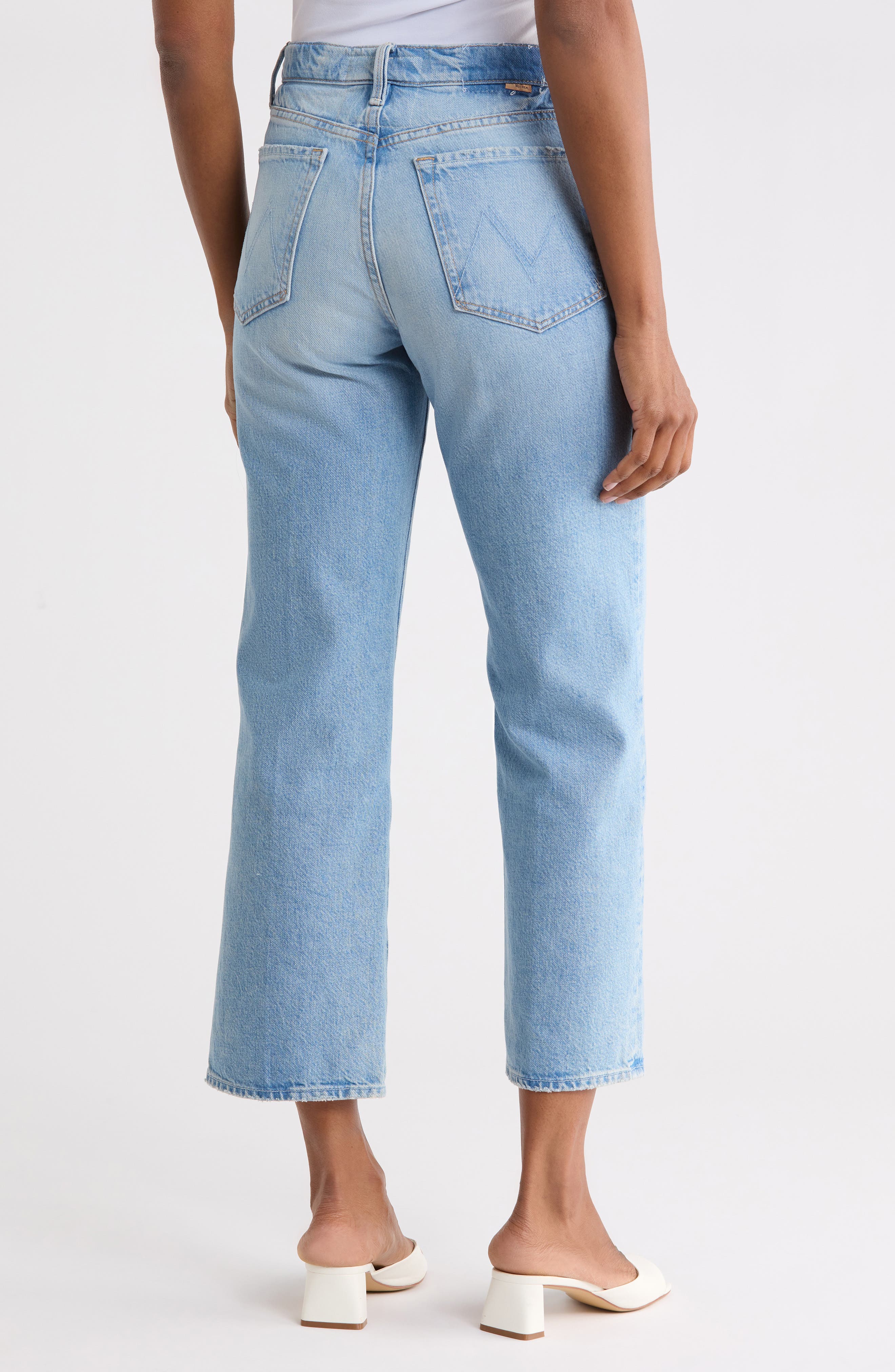 The Rambler Zip High Waist Flood Straight Leg Jeans