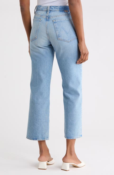 The Rambler Zip High Waist Flood Straight Leg Jeans