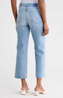 The Rambler Zip High Waist Flood Straight Leg Jeans