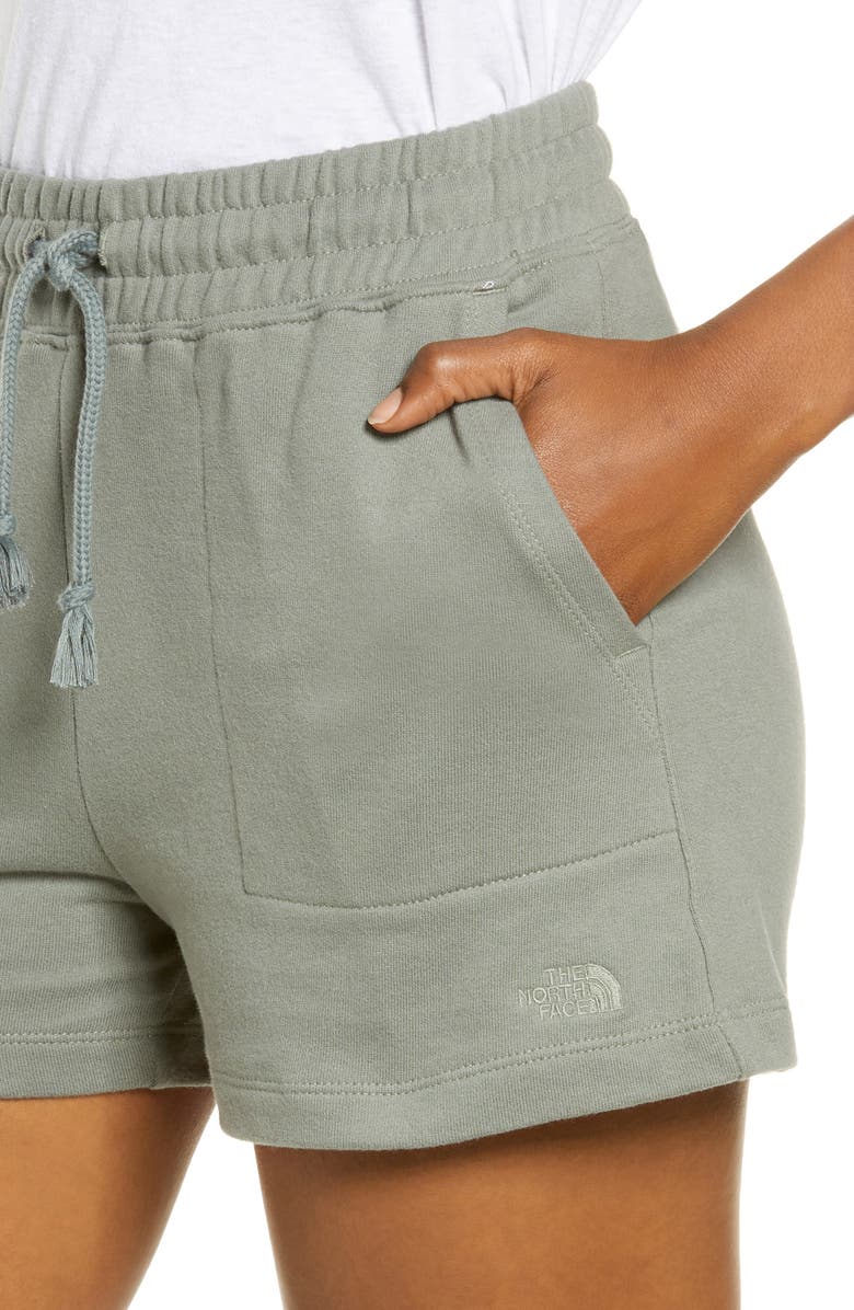 The North Face Camp High Waist French Terry Sweat Shorts, Alternate, color, 