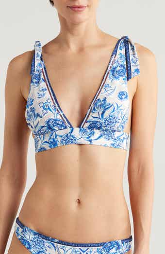 Agua Bendita Laurie Azure Tie Strap Bikini Top