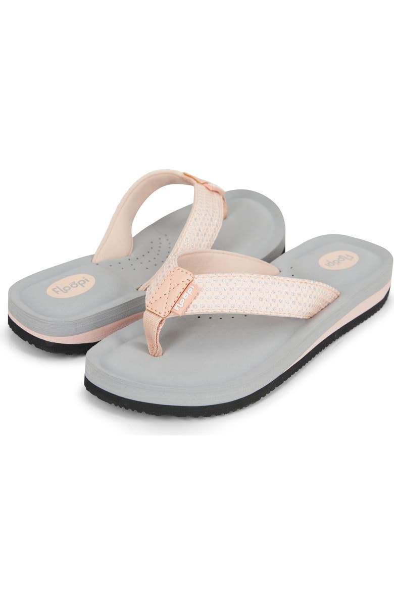 FLOOPI Sofia Sparkly Flip Flop, Alternate, color, Pale Beige