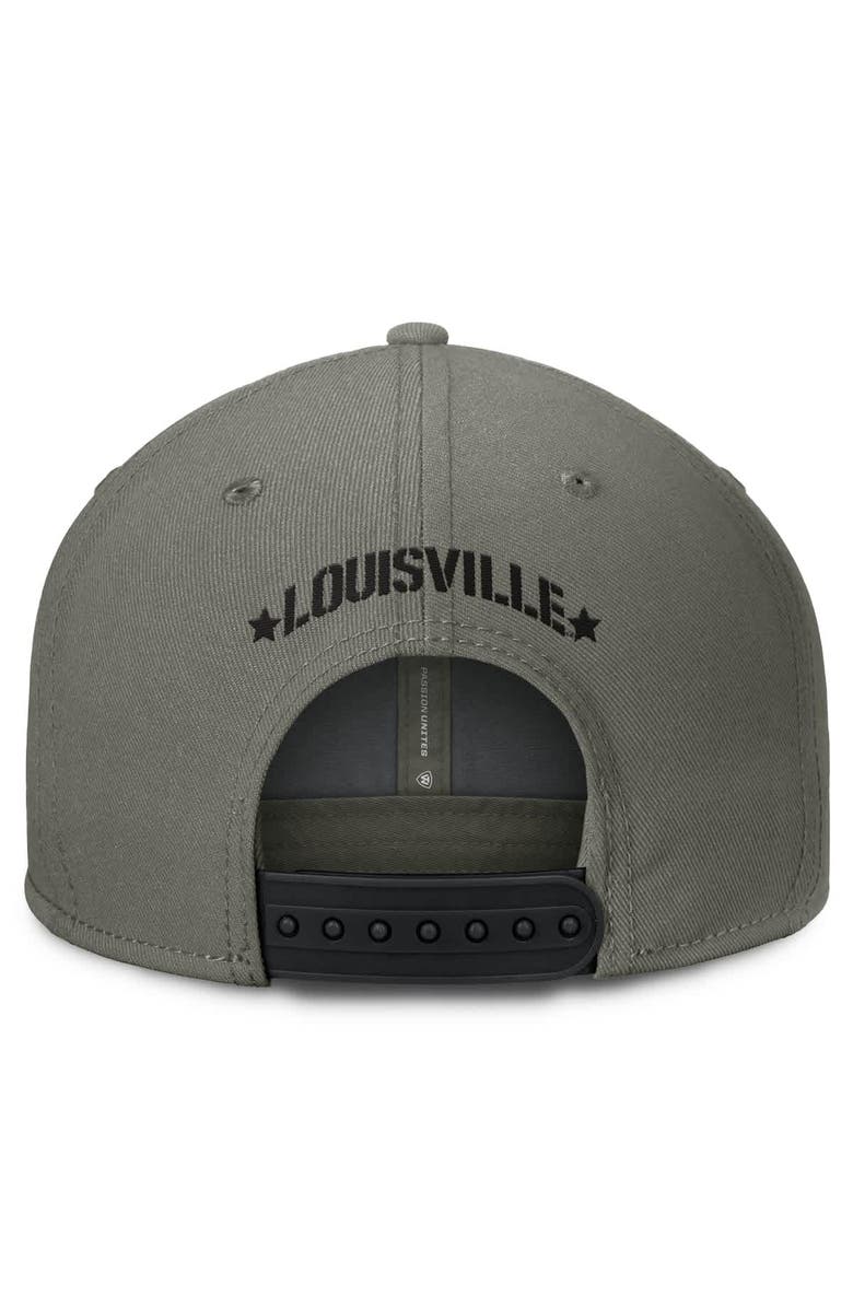 TOP OF THE WORLD Men's Top of the World Green Louisville Cardinals OHT Rebel Snapback Hat, Alternate, color, 