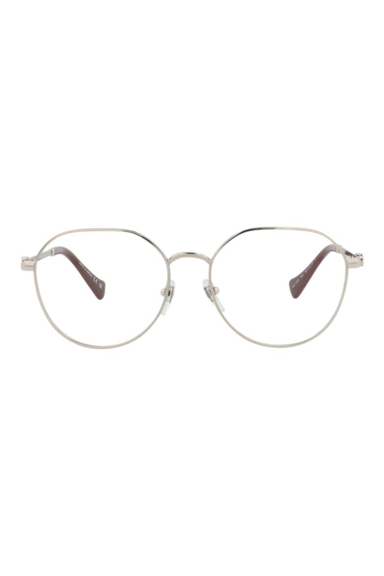 54mm Round Optical Glasses, Main, color, SILVER SILVER TRANSPARENT